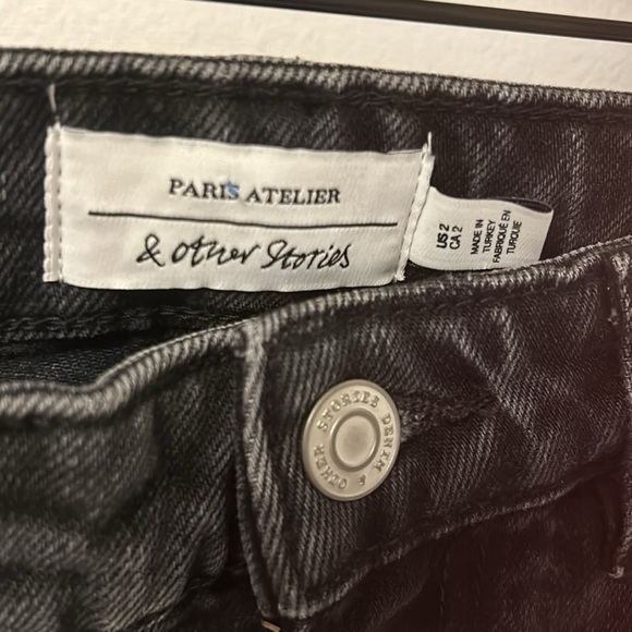 & Other Stories Washed Black Organic Cotton Jeans - Picture 5 of 8